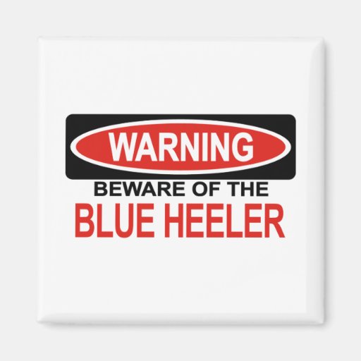 Beware Of Blue Heeler Refrigerator Magnet