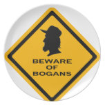 Beware of Bogans Party Plates