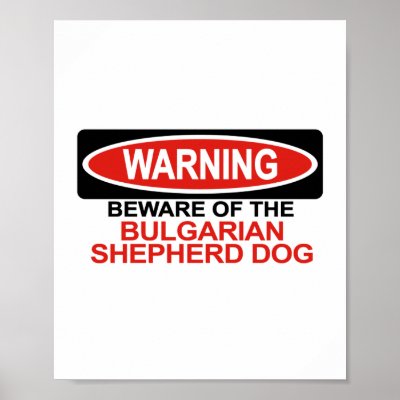 Beware Of Bulgarian Shepherd Dog Posters by Bewareofdogs