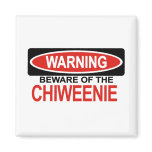 Beware Of Chiweenie Magnet