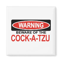 Beware Of Cock-A-Tzu magnets by Bewareofdogs Beware Of Cock-A-Tzu magnets