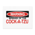 Beware Of Cock-A-Tzu postcards