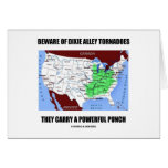 Beware Of Dixie Alley Tornadoes Powerful Punch Greeting Cards