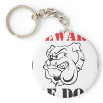 Beware Of Dog Keychain