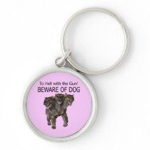 Beware of Dog Keychains