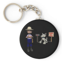 Beware Of Dog Key Chain