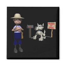 Beware Of Dog Magnets
