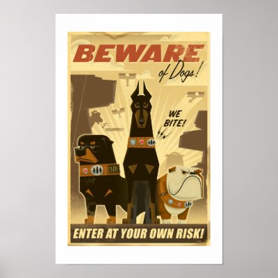 Beware of Dogs! Poster - Disney Pixar UP! posters