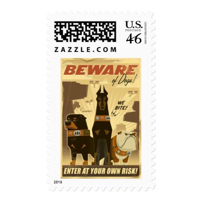 Beware of Dogs! Poster - Disney Pixar UP! postage