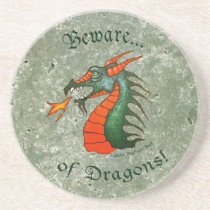 Beware of Dragons Drink Coasters