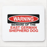 Beware Of East German Shepherd Dog Mouse Mats
