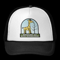 Beware of Evil Giraffes Hat hats