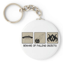 Beware of Falling Objects Keychain