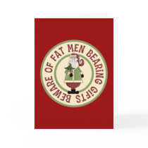 Beware Of Fat Men Funny Christmas Card