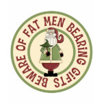 ladies_fitted_babydoll - This Christmas graphic features Santa Claus holding a Christmas tree, with the funny caption, Beware Of Fat Men Bearing Gifts.: Sizes s,m,l,xl Available colors: white