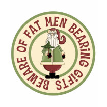 Beware Of Fat Men Funny Christmas T-Shirt