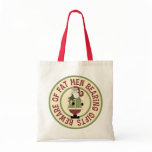 budgettote - This Christmas graphic features Santa Claus holding a Christmas tree, with the funny caption, Beware Of Fat Men Bearing Gifts.: Sizes  Available colors: natural_red