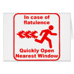 Beware of Flatulence! Greeting Cards