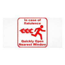 Beware of Flatulence! Customized Photo Card