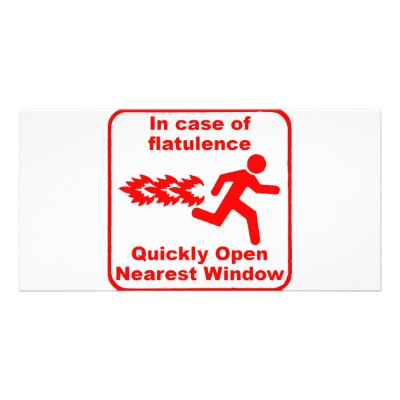Beware of Flatulence! Customized Photo Card by dwacon