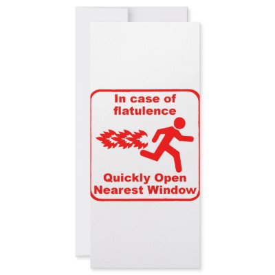 Beware of Flatulence! Personalized Rack Card by dwacon