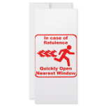 Beware of Flatulence! Personalized Rack Card