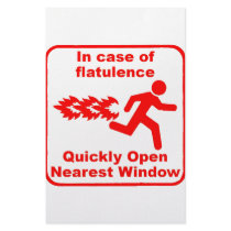 Beware of Flatulence! Stationery Design