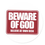 Beware of God Stickers