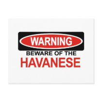 Beware Of Havanese Post Card