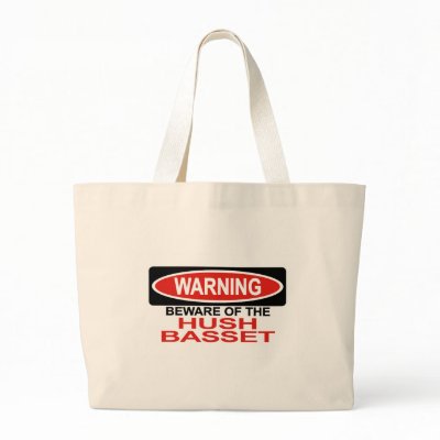 Beware Of Hush Basset Canvas Bags by Bewareofdogs