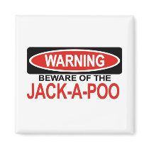 Beware Of Jack-A-Poo Magnet
