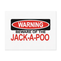 Beware Of Jack-A-Poo Postcard