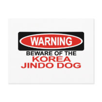 Beware Of Korea Jindo Dog Postcard