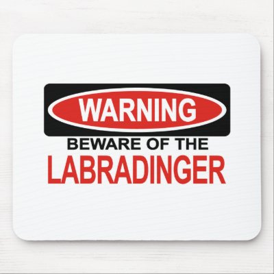 Beware Of Labradinger Mouse Mats by Bewareofdogs