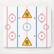 Beware of Lions Hockey Rink Mousepad by Madinagoodway Beware of Lions Hockey Rink Mousepad