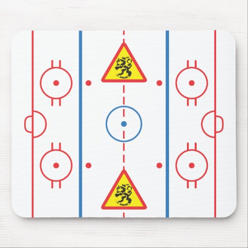 Beware of Lions Hockey Rink Mousepad