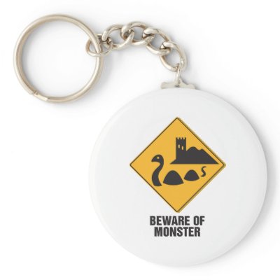 Beware Of Loch Ness Monster Keychain by teyes143