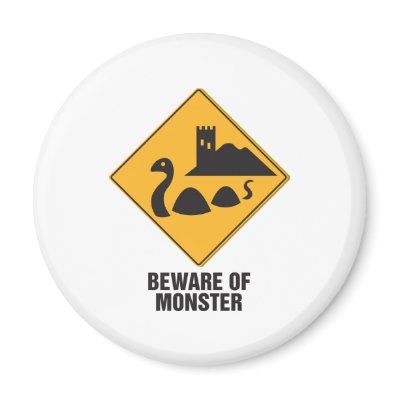 Beware Of Loch Ness Monster Magnet by teyes143