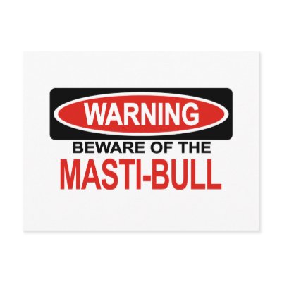 Beware Of Masti-Bull Postcards by Bewareofdogs
