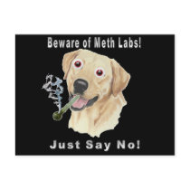 Beware of Meth Labs!  Just Say No! Postcards