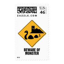 Beware Of Monster postage by alternateworlds Beware Of Monster postage