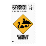 Beware Of Monster Postage Stamp