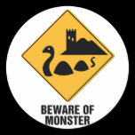 Beware Of Monster Stickers