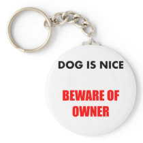 Beware of Owner Keychain