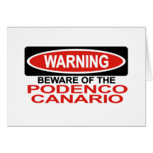 Beware Of Podenco Canario Greeting Cards