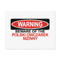 Beware Of Polski Owczarek Nizinny Postcards