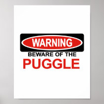 Beware Of Puggle Print