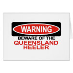 Beware Of Queensland Heeler Greeting Card