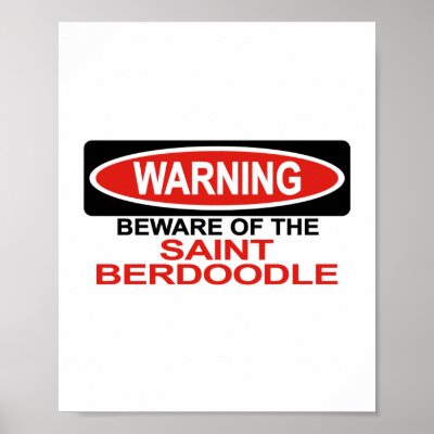Beware Of Saint Berdoodle Posters by Bewareofdogs