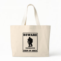 Beware of Sasquatch Poster Canvas Bag
